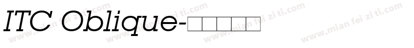 ITC Oblique字体转换